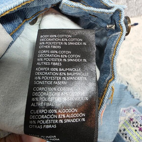 BDG Urban Outfitters Flare Patchwork Jeans Size 25 - Picture 3 of 10